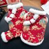 Winter and Autumn Dog and Cat New Year Formal Wear Thick and Warm Cotton Coats for Pets, Pet Clothing Accessories