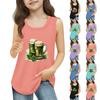 Dziewczęce Koszulki Bez Rękawów na Lato z Okrągłym Dekoltem Top Tank St. dzień Patryka