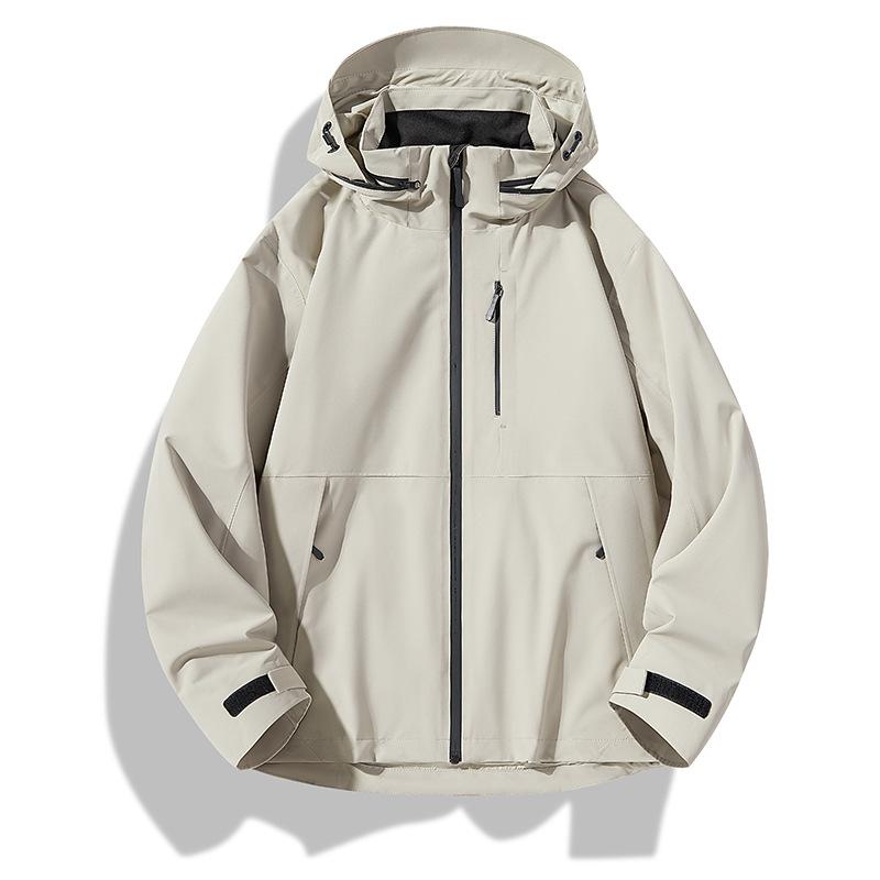 Jacket Outdoor Thin Top Autumn New Hiking and Mountaineering Clothing Waterproof Seamless Hidden Hood Jacket