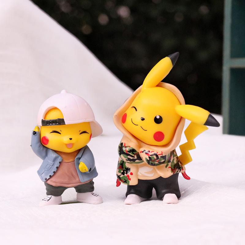 

Colorful Pokemon Bhikkhu Action Figure: Toy with Hat & Clothing - Cake Topper & Car/Desktop Ornament
