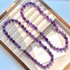Vintage High Quality Design Cut Natural Amethyst Necklace Collarbone Chain