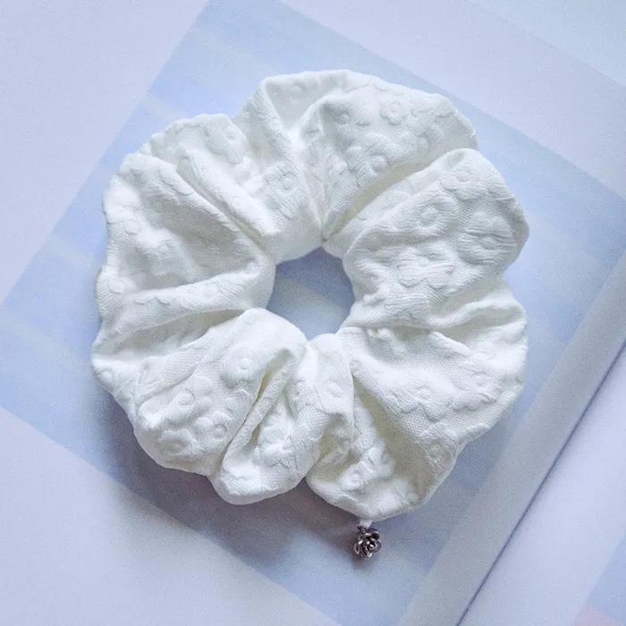Flora Scrunchie - White Scrunchie