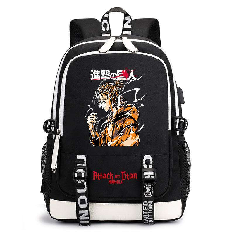Attack on Titan Anime Print Student Backpack Casual Daypack for Boys Girls School Bag Lightweight Durable