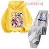 Unisex Sets Children Hoodies Kpop Demon Hunters Kawaii Pullover Sweatshirt Anime Trucksuit Cartoon Clothes