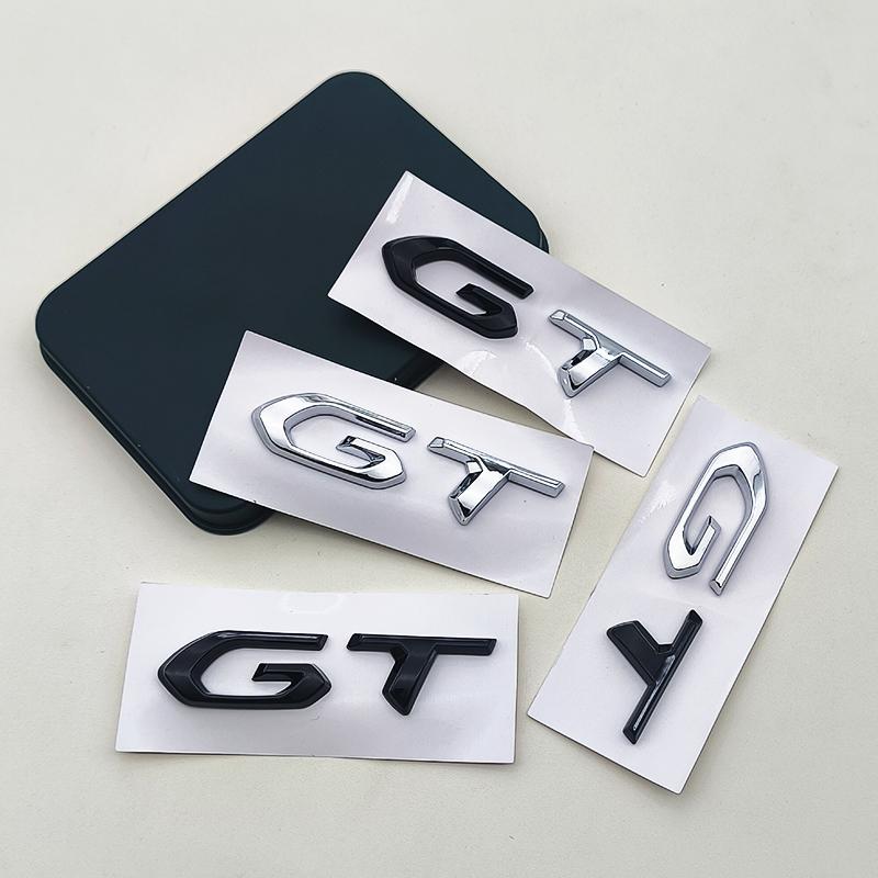 VZQR9 3D ABS Logo GT Emblem Letters Car Trunk Badge For Peugeot 208 2008 201 206 508 5008 207 408 4008 3008 308 GT Sticker Accessories