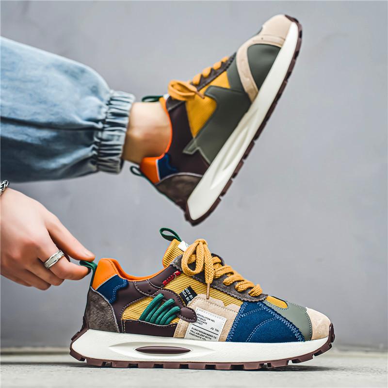 Fashion Designer Men's Shoes Dissolved Thick-sole Shoes Casual Shoes Men's Breathable Low-top Sneakers