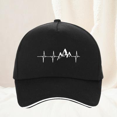 Mountain Ecg Hat Summer Unisex Women Harajuku Clothing Electrocardiogram Mountaineering Baseball Cap Adjustable Casual Hats