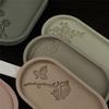 M-Modern-7 Piece Oval Storage Tray Cement Silicone Mold Pallet Mold Milky White Resin Concrete Plaster Mould