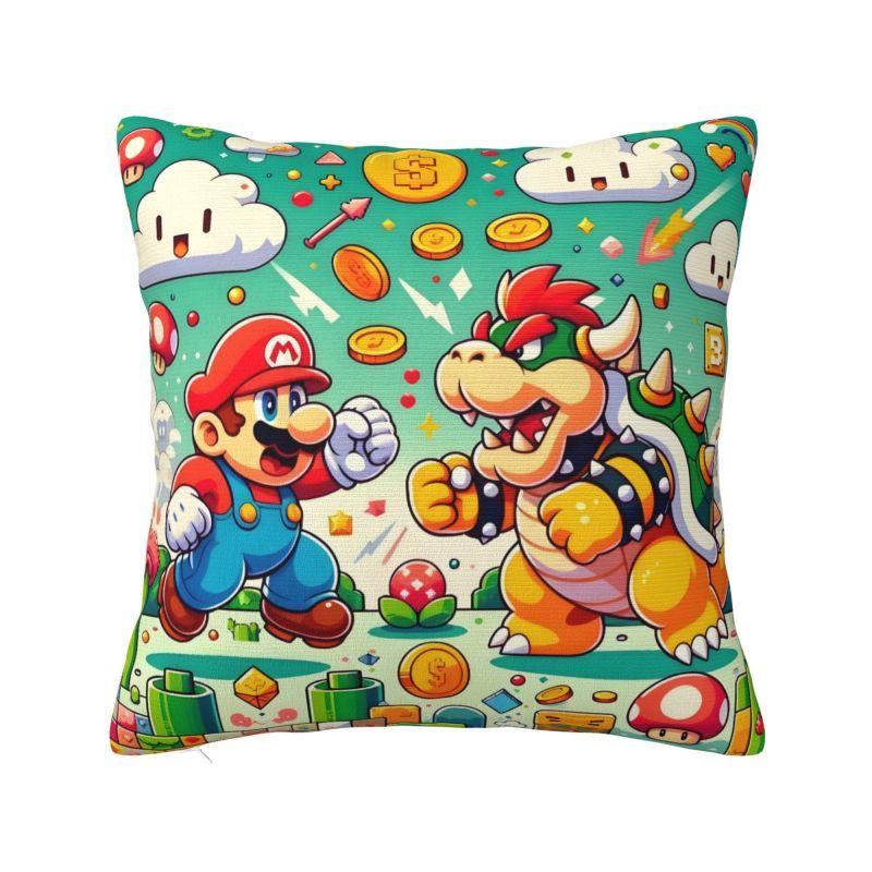 Custom Marioes Video Game Modern Pillow Cover Manga Chair Cushion