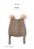 Women's 100% Pure Cashmere Pom-Pom Hat - Warm, Cute Lace-Up Ear Protection for Autumn/Winter