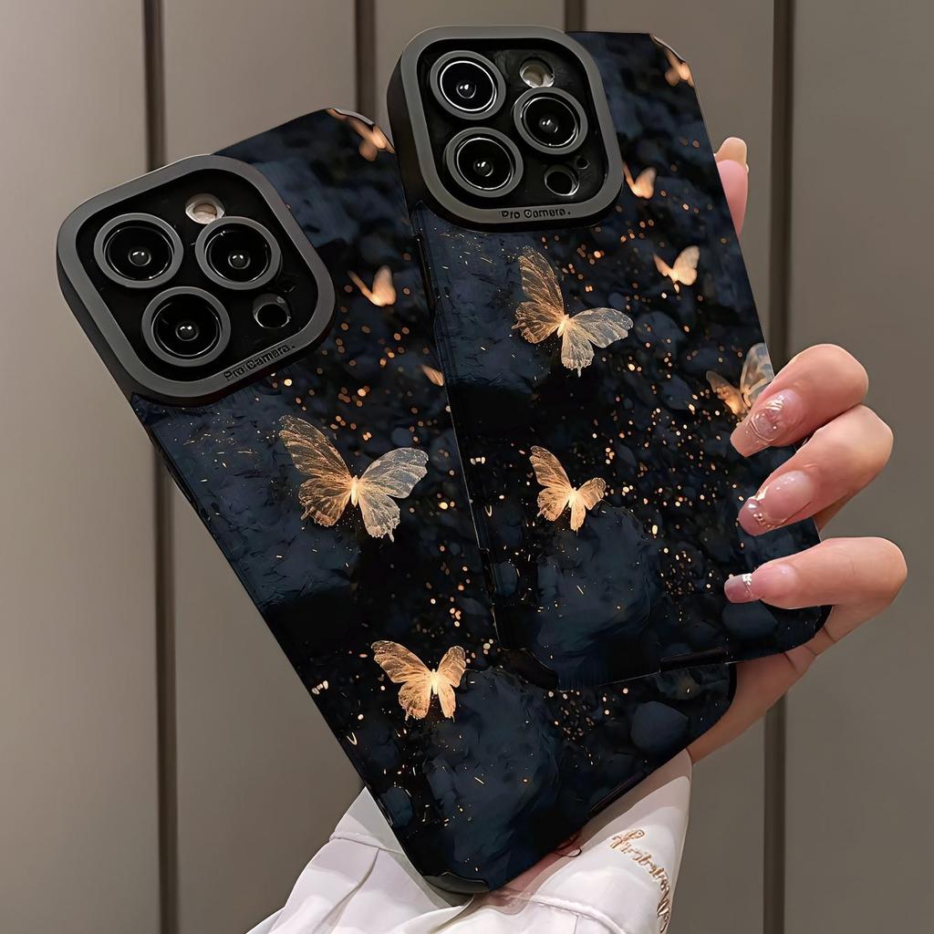 Butterfly Phone Case Dirt-Resistant Shockproof Butterfly Patterned Phone Cover