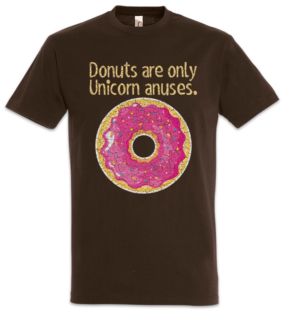 Donuts Are Only Unicorn Anuses Unicorns Fun Love Addiction Rainbow T-Shirt XXXL