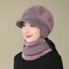 In The Elderly Hat Women's Winter Fashion Rabbit Hair Ear Protection Wool Hat Piled Thick Warm Knitted Hat