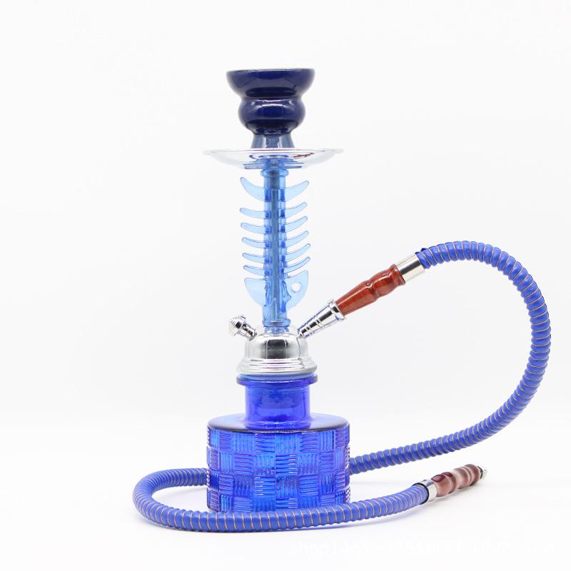 Double Tube Single Tube Small Size Minimalist Arabic Hookah Complete Set of Bar Metal Glass Hookah