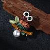 Broche Chouette Cartoon Exquise Vintage Broches Corsage Animal Tempérament Bijoux Polyvalents Accessoires Vêtements Cadeaux