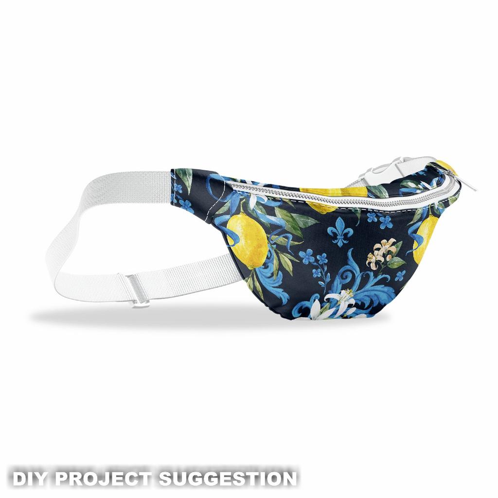 Outdoor Dekostoffe Oxford - Motiv Zitronen Mit Blumen