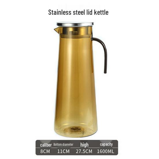 Acrylic High-Temperature Resistant Pitcher - Large Capacity Cold Water and Juice Jug for Home, Restaurant, or Bar