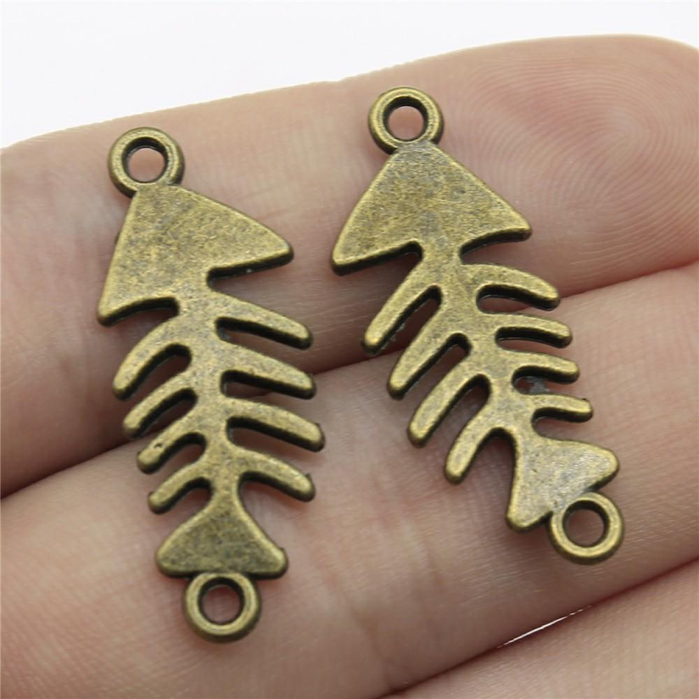 10pcs Connector Charms Tibetan Bronze Silver Color Pendants Vintage Jewelry Making DIY Handmade Craft