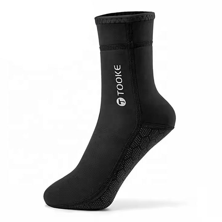 Custom Logo Keep Warm 3mm Neoprene Scuba Freediving Long Diving Socks for Beach Outdoor Sports S чёрный