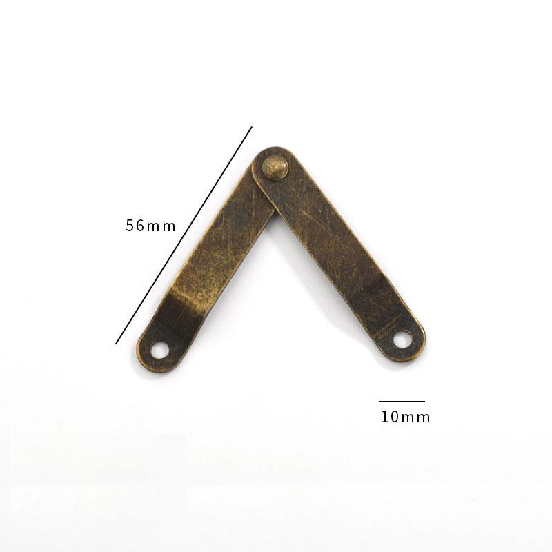 2pcs Lid Support Hinges Antique Bronze Wooden Box Positioning Tripod Furniture Hinge Hardware Bracket Cabinet Door Accessories