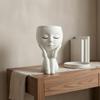 Seated Girl Vase Sculptural Resin Minimalist Home Decor