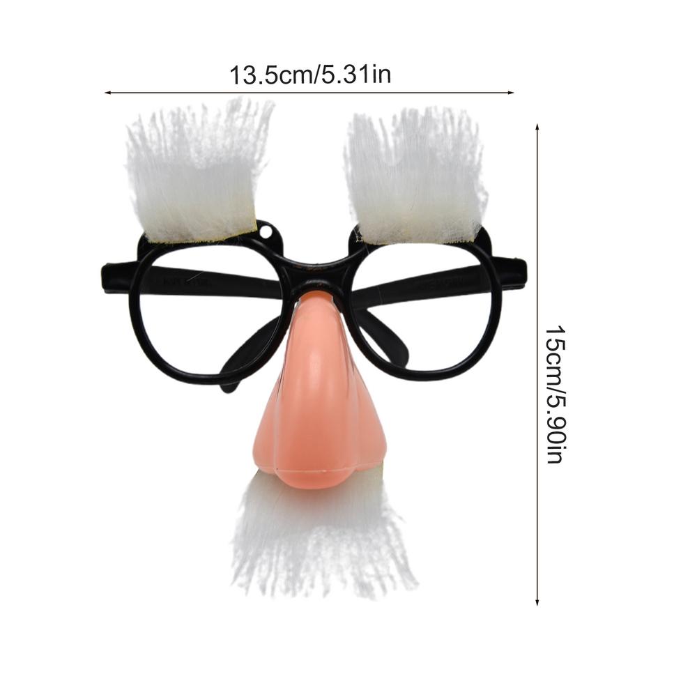 Очки на Хэллоуин для вечеринки Брови Большой нос Костюмные очки на Хэллоуин Очки для маскировки Новые Хэллоуинские аксессуары Очки с белый