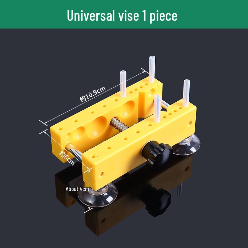 Wenwan Mini Table Vise with Walnut Base for Pearl Beads Drilling and Fixing
