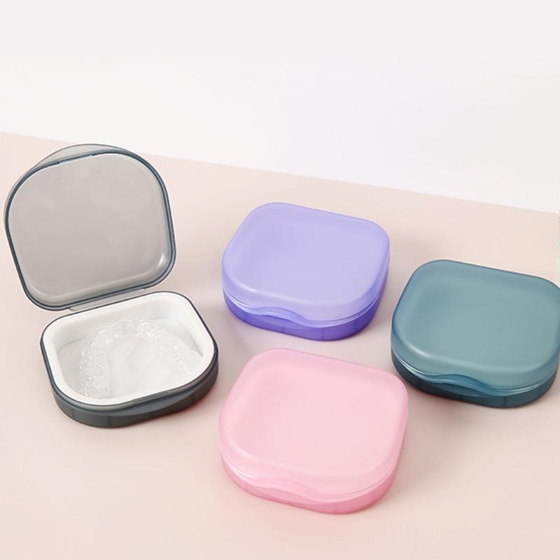 Breathable Teeth Alignment Storage Case Hygienic Plastic Box For Dentures Earphones Carry Solution
