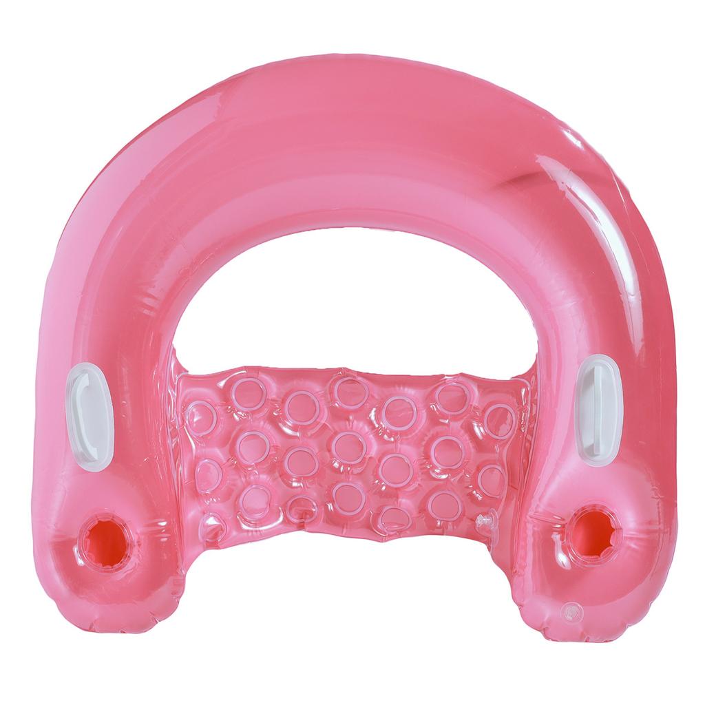 2026U Shaped Inflatable Float Thickened PVC Backrest Lounge Chair With Handle Adult Swimming Ring For Pool Water Play Relaxation