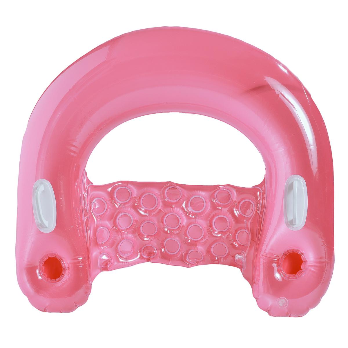 

Детский и взрослый U-образный надувной плавательный круг с спинкой розовый