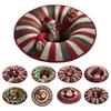 Crystal Velvet Christmas Round Carpet 3D Special-shaped Santa Claus Floor Mat  Home Decor