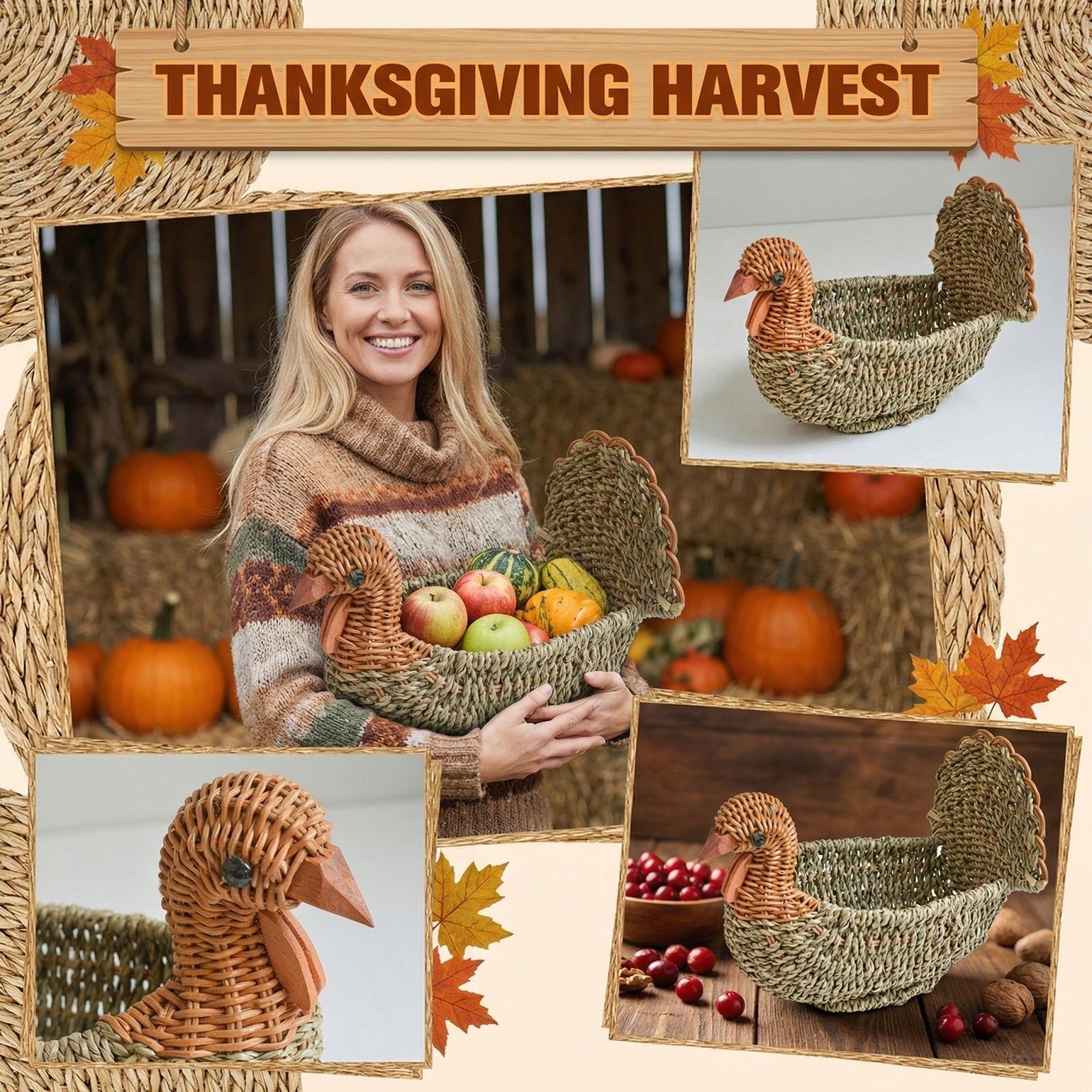 Creative Handmade Imitation Vine Weaving Vine Basket Children s Toy Water Fruit Basket Snack Dried Fruit Cartoon Animal Storage Basket One Size 1360₽