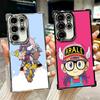 Arale S-Slump Anime Plating Phone Case For Samsung Galaxy S24 S25 FE S26 Edge S23 Ultra S22 S21 Plus S20 Anti-Fall Airabag Cover