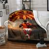 Parachute Football Player Creative Print Flannel Throw Blanket, Soft Warm Cozy Bed Sofa Cover for Sports Fan Home Decor