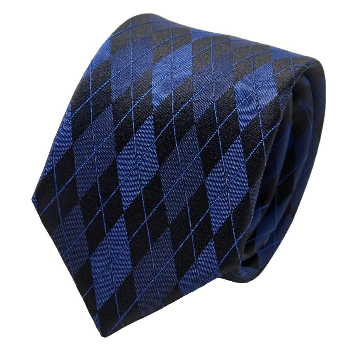 [Ogier] Men s Narrow Tie, 100% Silk, Argyle Pattern, Slim Tie, Gift, Business, Stylish, 6.5cm Width
