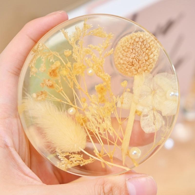 Flexible Silicone Mould for Craft Round and Square Bases Designs for Candle Making and Resin Art Projects Supplies