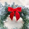 12pcs/set Vintage Christmas Tree Bows Velvet DIY Velvet Ribbon Bow Versatile Red Christmas Tree Decoration