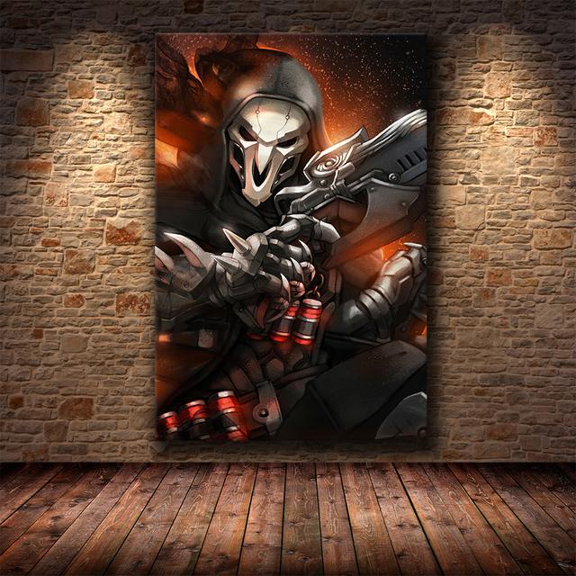 Overwatch Online Game Poster HD Canvas Painting Wall Art Modern Living Room Bedroom Boys Room Dormitory Game Room Cuadros Decor