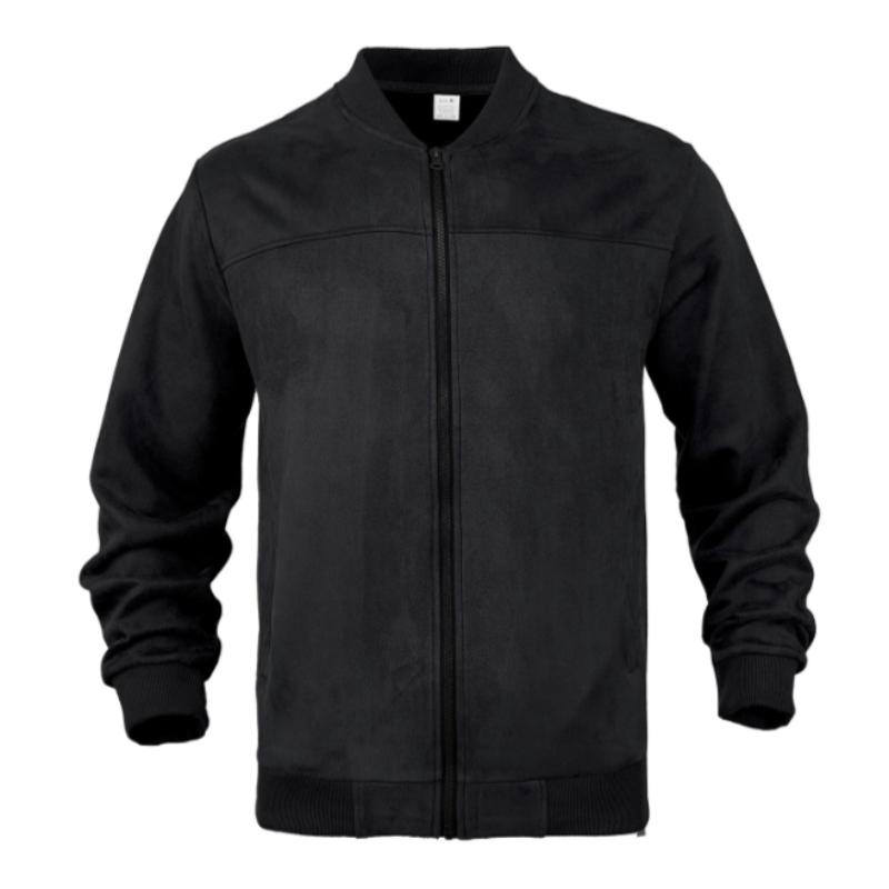 Autumn Solid Color Men's Zipper Jacket Casual Retro Long Sleeve Cardigan Coat