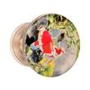 Decorative Orb Door Handle with Clear Resin Art Work Metal Ergonomic Shape Hassle Easy Installation for House