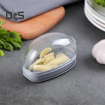Grey Garlic Crusher Manual Pressing Useful Garlic Grinding Grater Cooking Tool