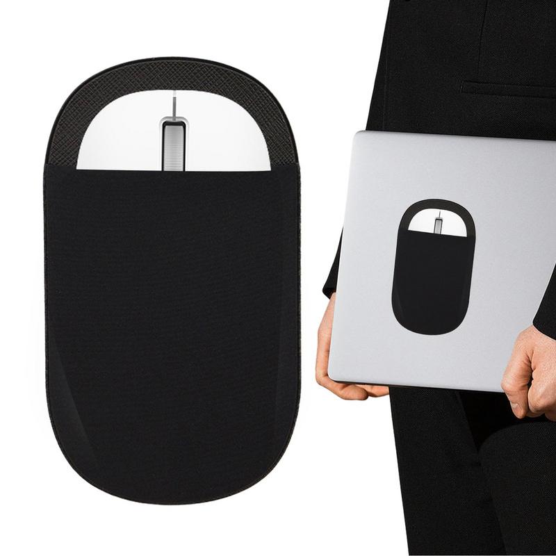 Mouse Storage Bag Adhesive Laptop Storage Bag External Hard Drive Holder Computer Tablet Accessories for Mouse Cables Battery