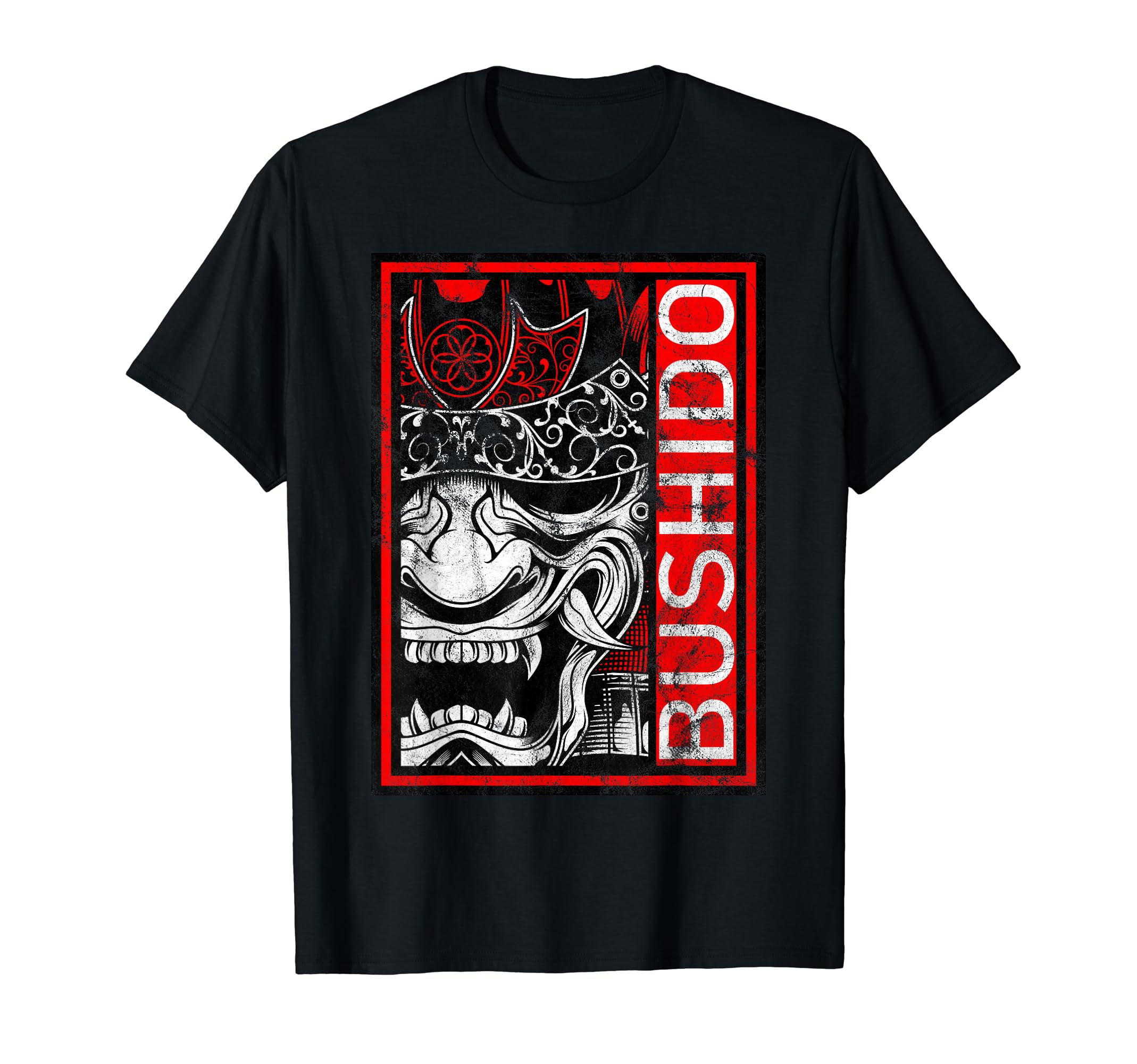 Japanese Bushido Demon Mask T-Shirt чёрный