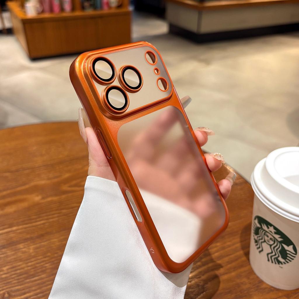 Frosted Electroplating Suitable for IPhone 17 Mobile Phone Case Comes with Lens Film Apple 17 ProMax Protective Case