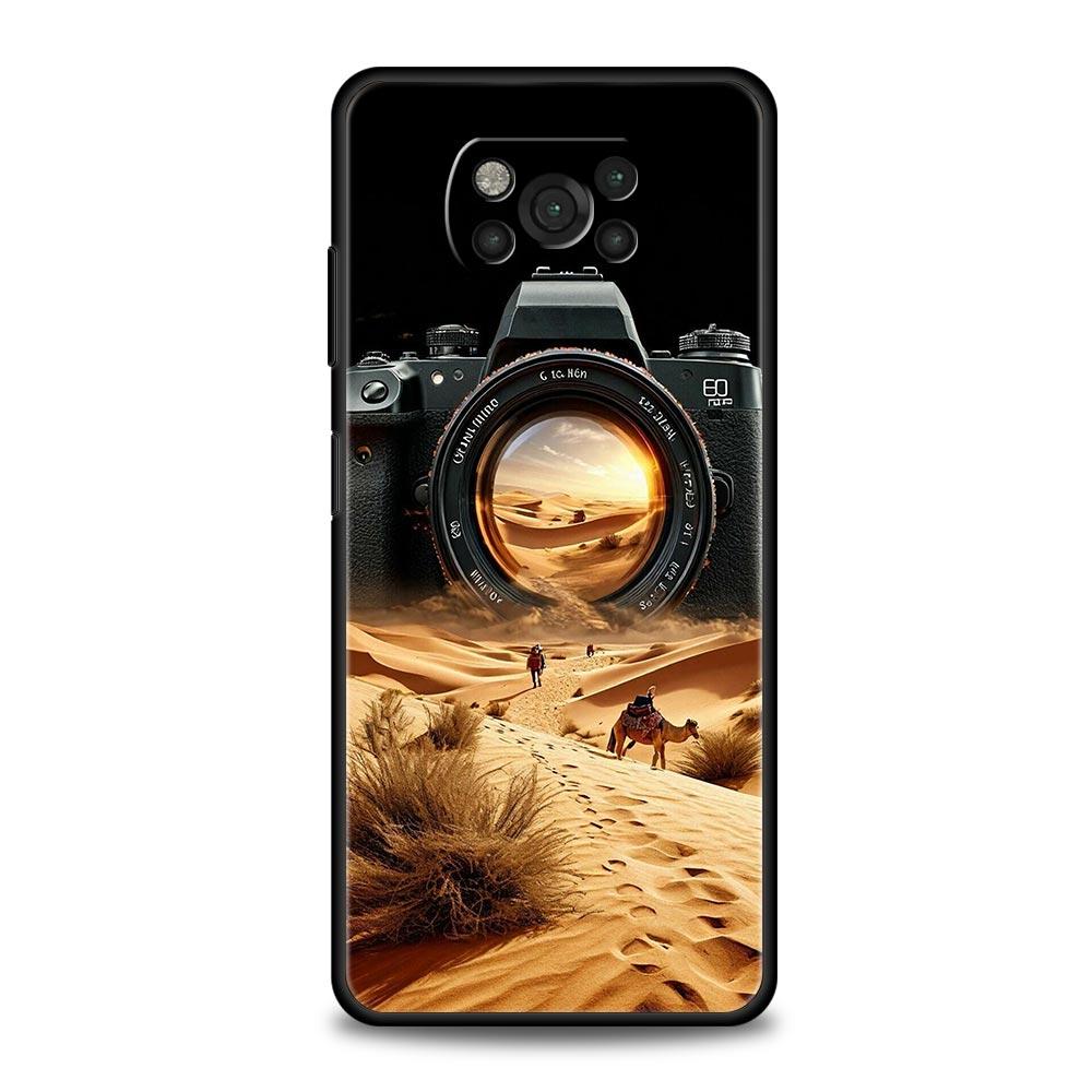 Retro Camera Phone Case Cover for Xiaomi Poco F7 Ultra F6 F5 F4 F3 X6 X5 X4 X3 NFC C51 C55 M4 GT 5G Soft TPU Shell Fundas Capas