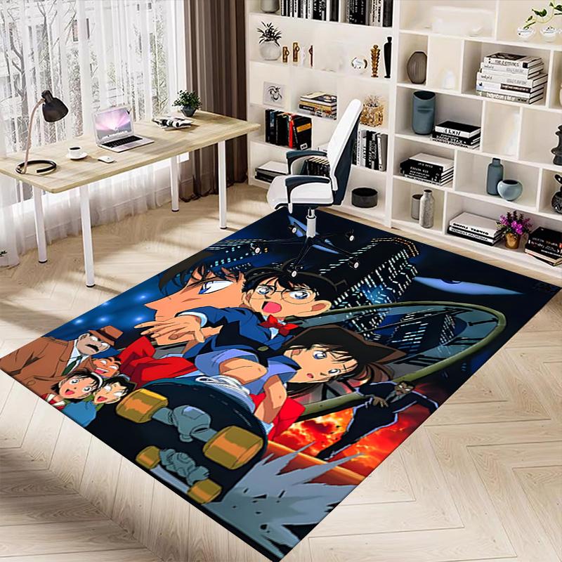 1pc Detective Conan Mystery Carpet for Playroom Bedroom Living Room Sofa Home Decor,kids Game Area Rug Non-slip Floor Mat Y72315