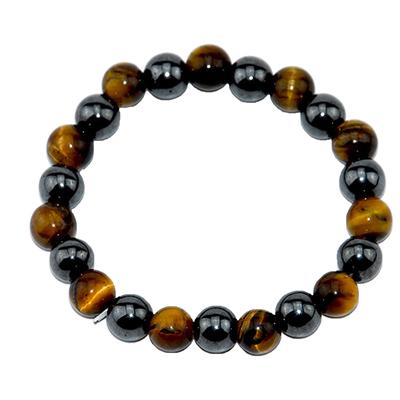 Piatră Naturală Naturală Margele Rotunde Brățară Banglă Ochi de Tigru 8mm