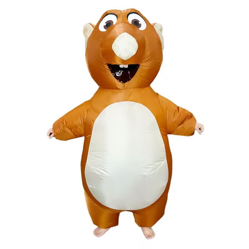 Funny Cartoon Halloween Inflatable Costume Set: Frog, Rabbit, Pink Pig, Cow for Parent-Child Parties