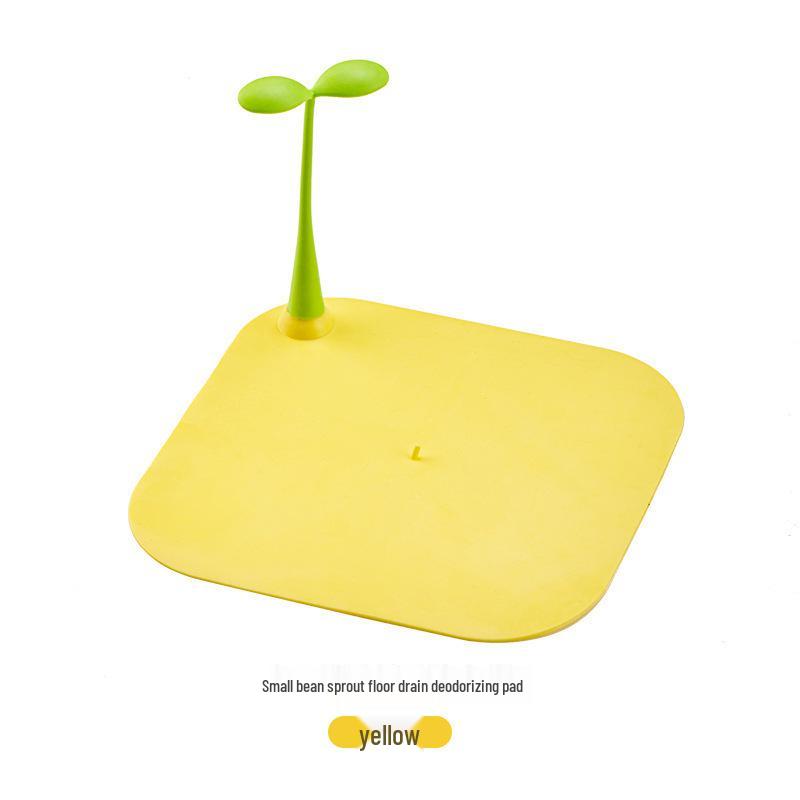 Red Bean Sprout Silicone Floor Drain Cover: Anti-odor, Anti-insect Pad for Bathroom & Toilet