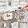 Transparent Cartoon Bathroom Mirror Cabinet with Drawer Storage for Cotton Swabs and Makeup